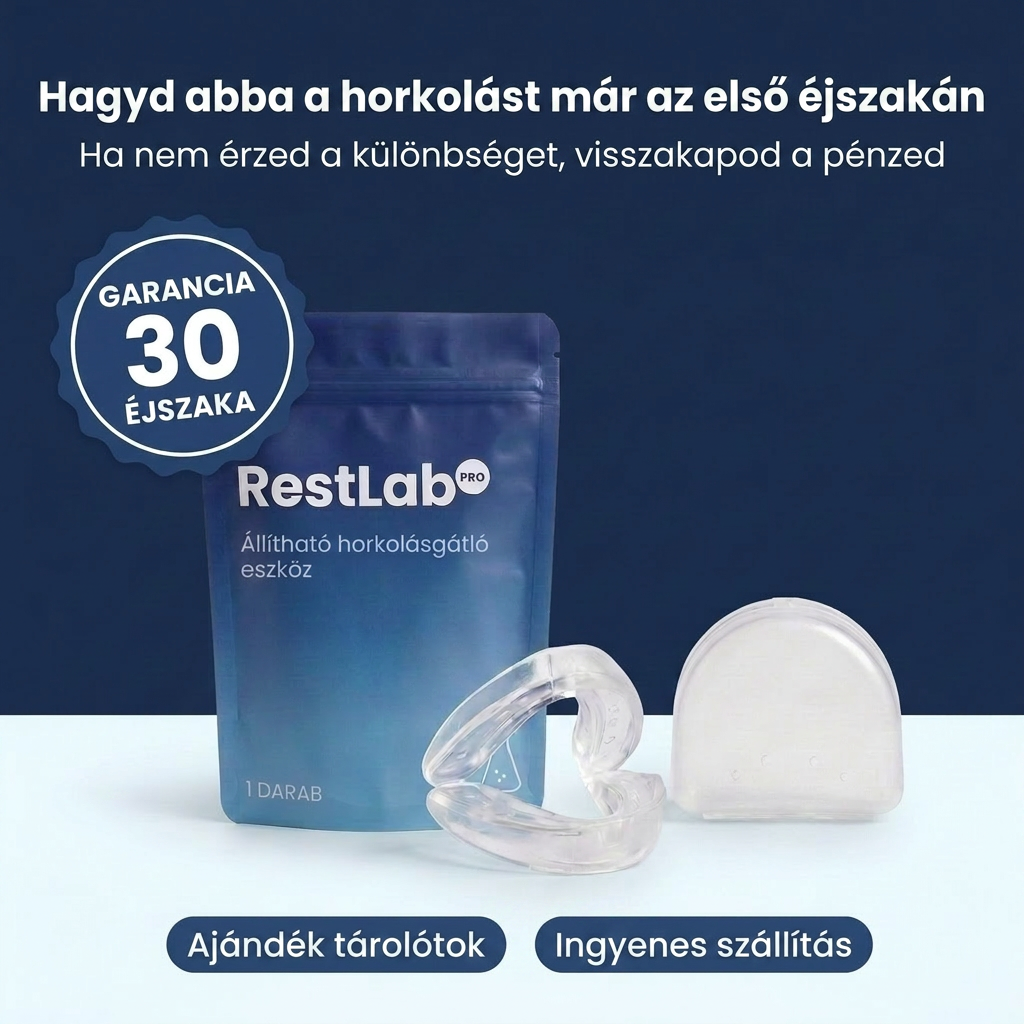 RestLab PRO horkolásgátló eszköz, 30 éjszaka garancia